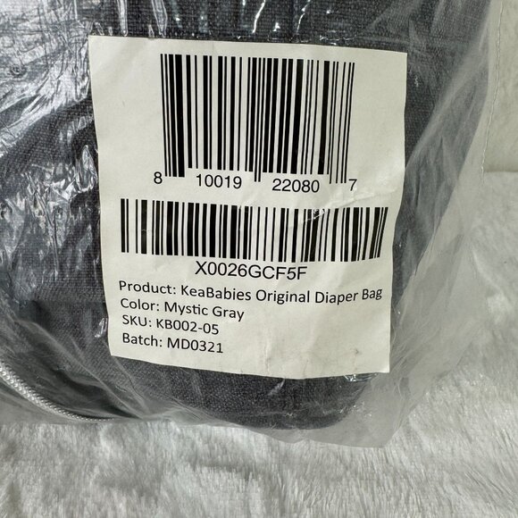 KeaBabies Original Diaper Bag Mystic Gray Large Capacity & Multi-Functional - Picture 3 of 11